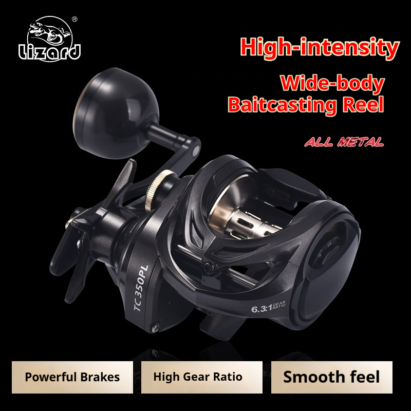 Trolling Reel - Zeevisspoel met grote capaciteit, metalen spoel,