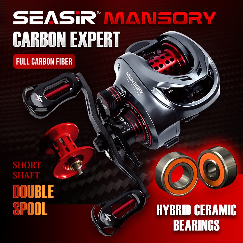 Ice Fishing Reel - Seasir Mansory Baitcasting Visrol 146g Ultralight