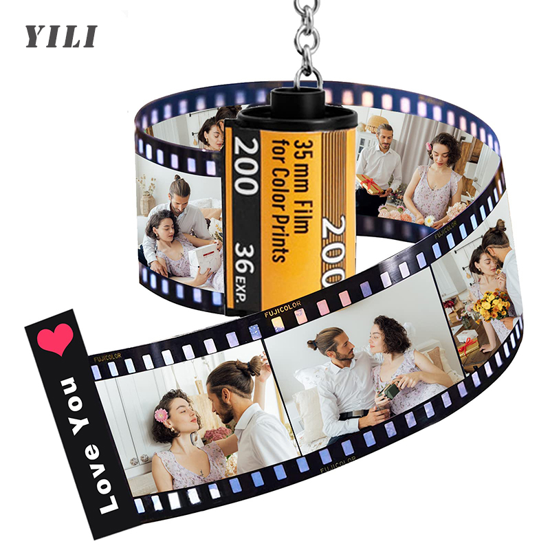 Conventional Reel - Gepersonaliseerde sleutelhangers met fotofilmrol en fotoalbum,