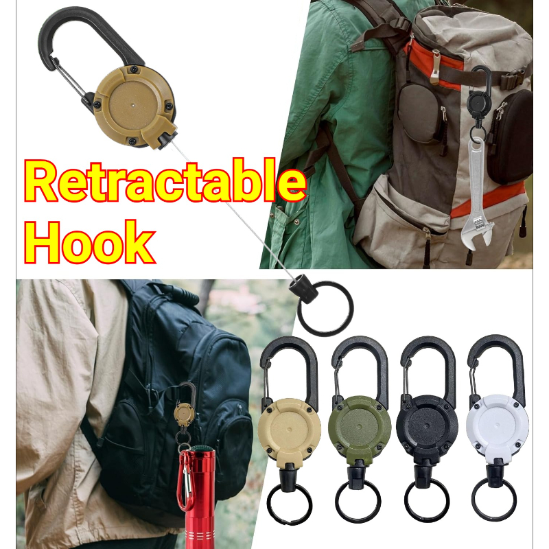 Reel Bag - 1/2/4 Stuks Uitschuifbare Intrekbare Houders Sleutelhanger
