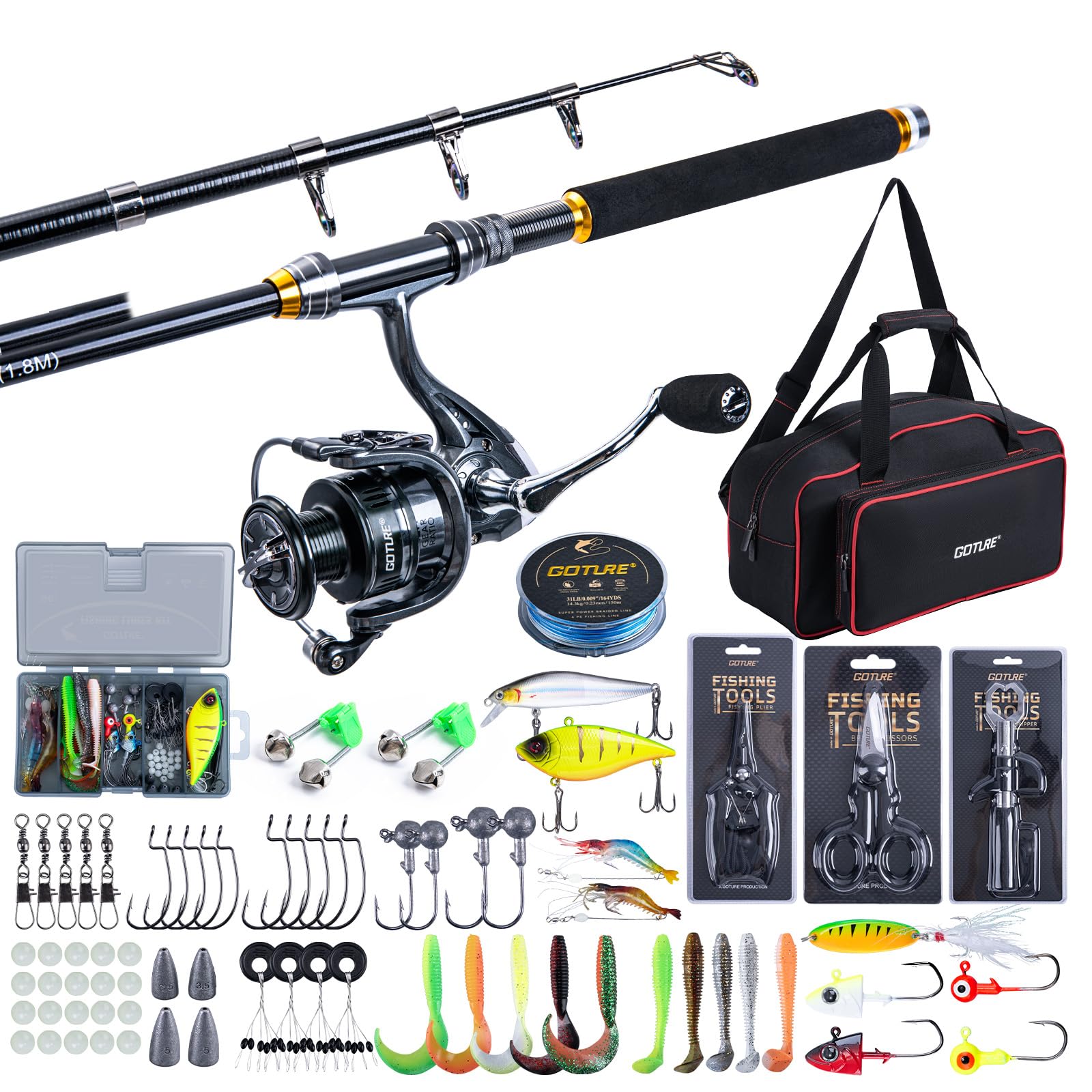 Goture Vissen Telescopische He - Reel Bag recensie en prijs
